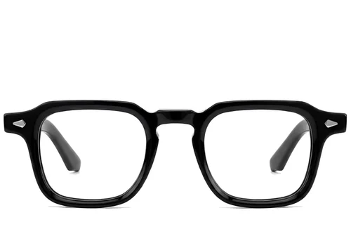 Lunettes rectangulaires en acétate noir #BS522-0370