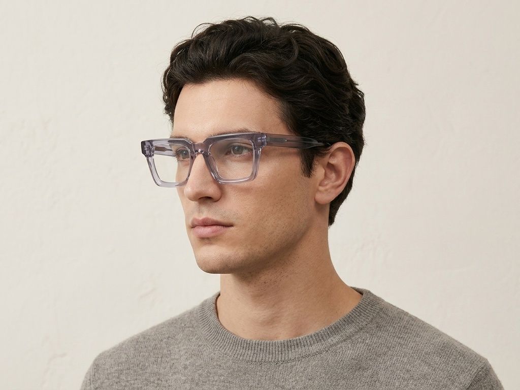 Vasos rectangulares de acetato gris #BS522-0374
