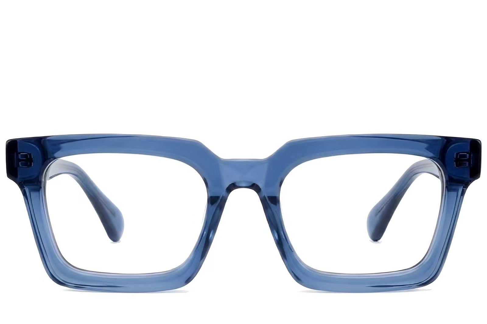Bicchieri rettangolari in acetato blu #BS522-0376