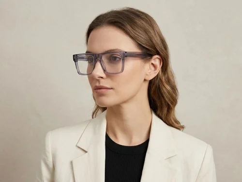 Lunettes aviateur en acétate gris #BS522-0378