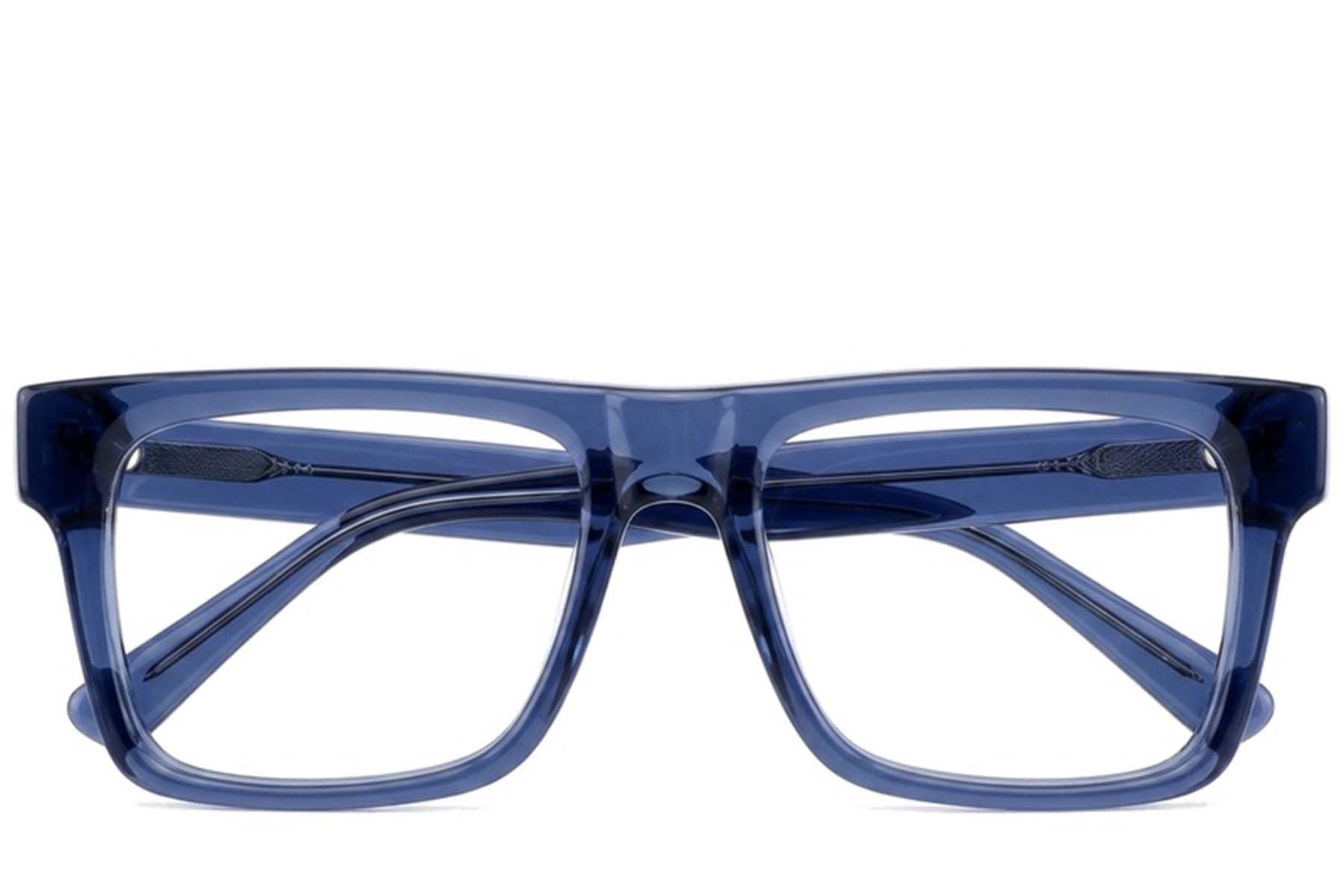 Aviator Blue Acetate Glasses #BS522-0379
