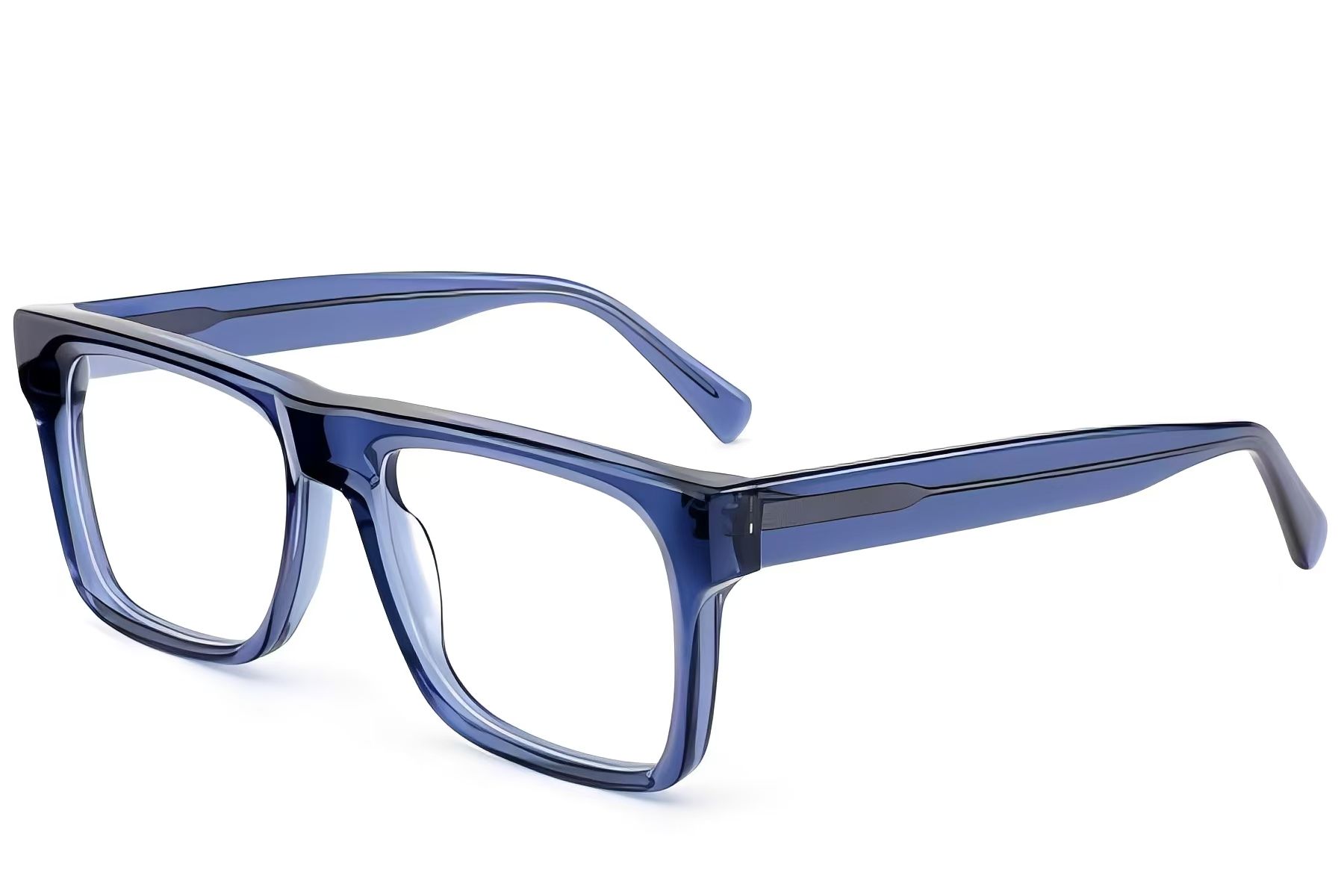 Occhiali da aviatore in acetato blu #BS522-0379