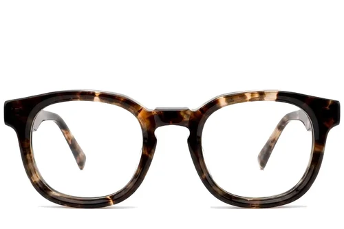 Lunettes rectangulaires en acétate écaille de tortue #BS522-0383