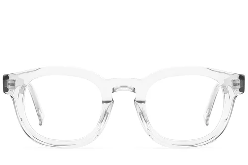 Verres rectangulaires en acétate transparent #BS522-0384