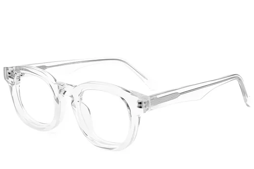 Verres rectangulaires en acétate transparent #BS522-0384