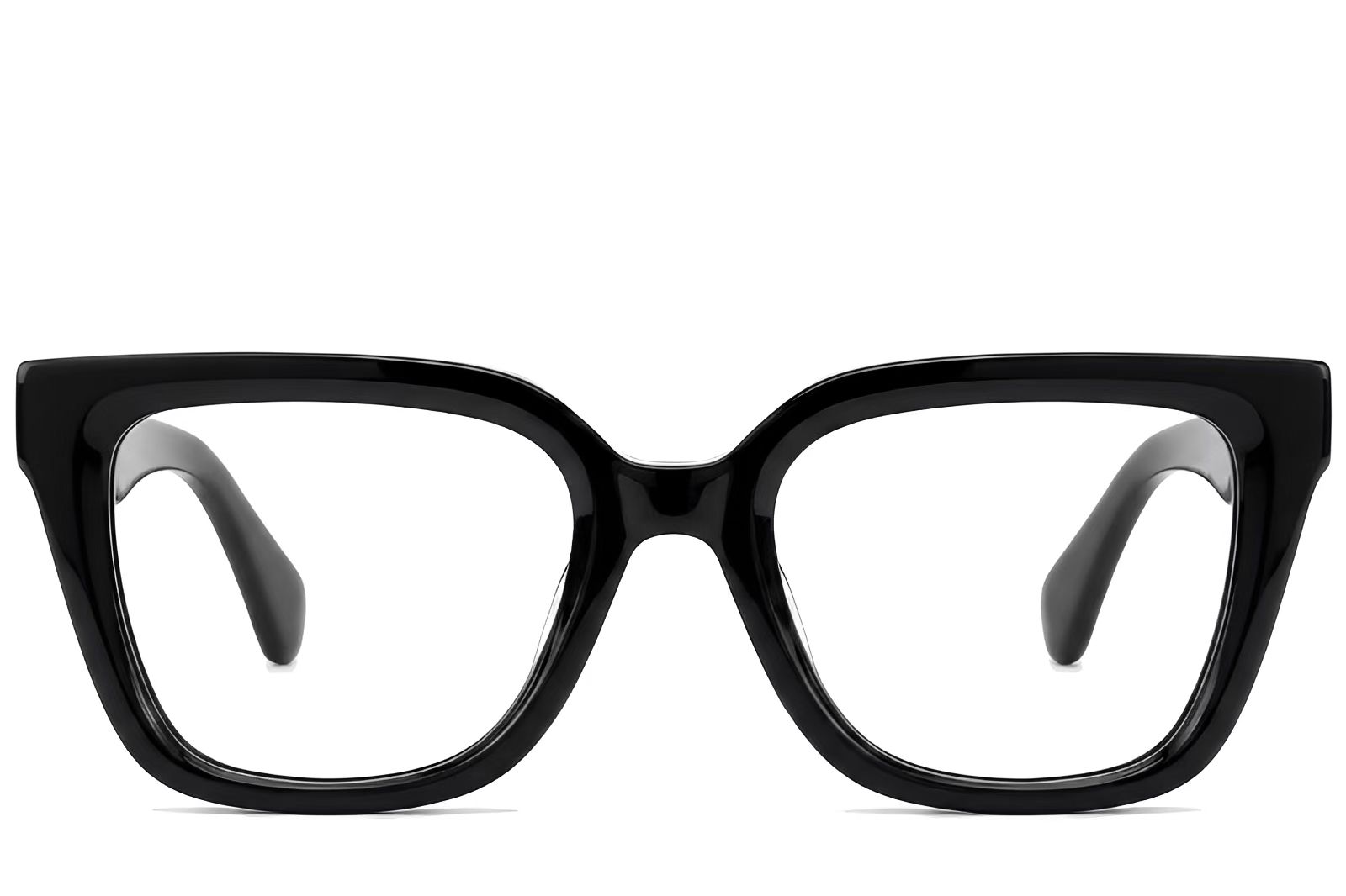 Occhiali in acetato nero a forma di farfalla #BS522-0386