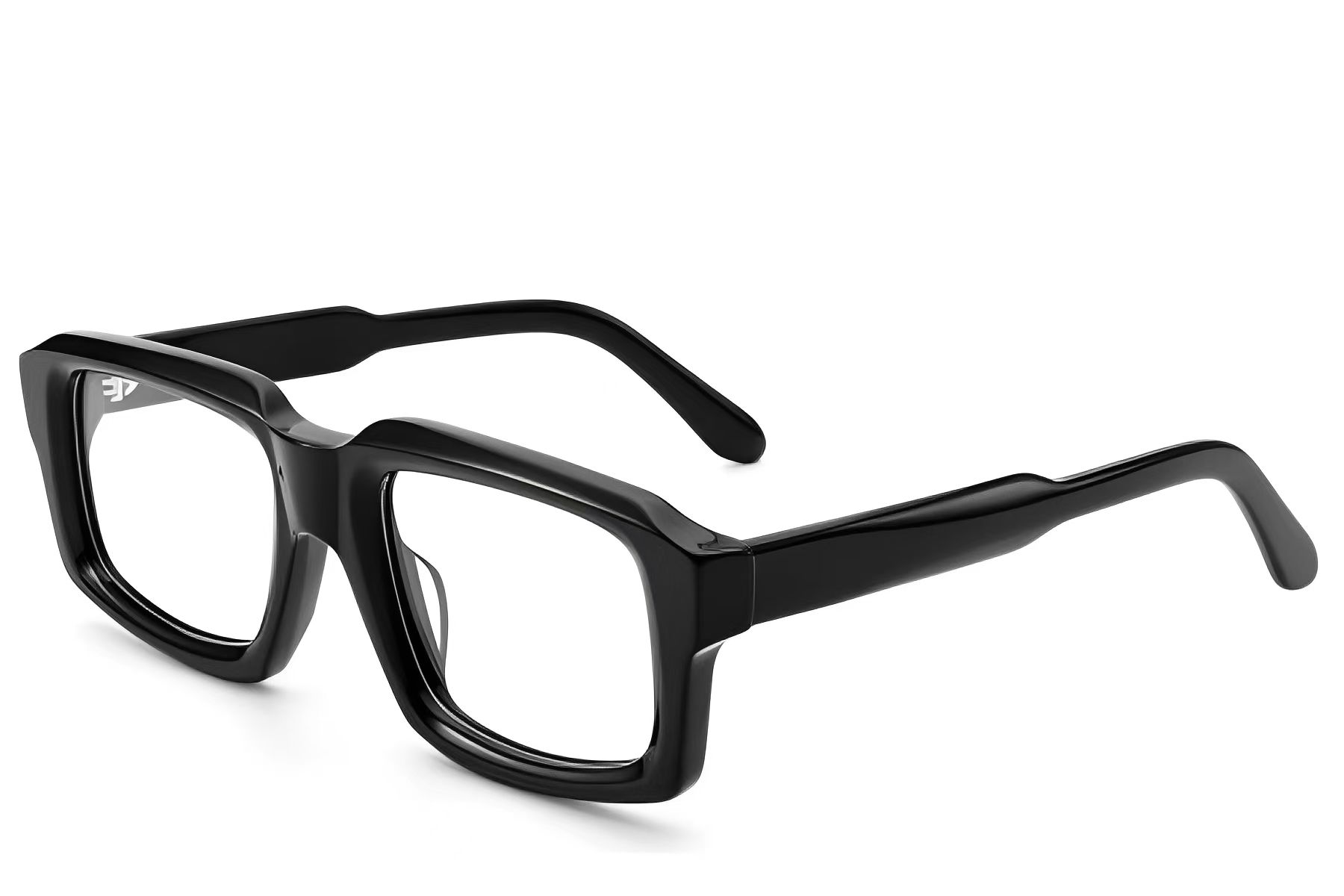 Bicchieri rettangolari in acetato nero #BS522-0389