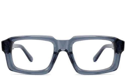 Lunettes rectangulaires en acétate bleu #BS522-0391