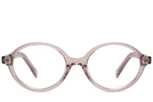 Lunettes ovales en acétate rose #BS522-0392