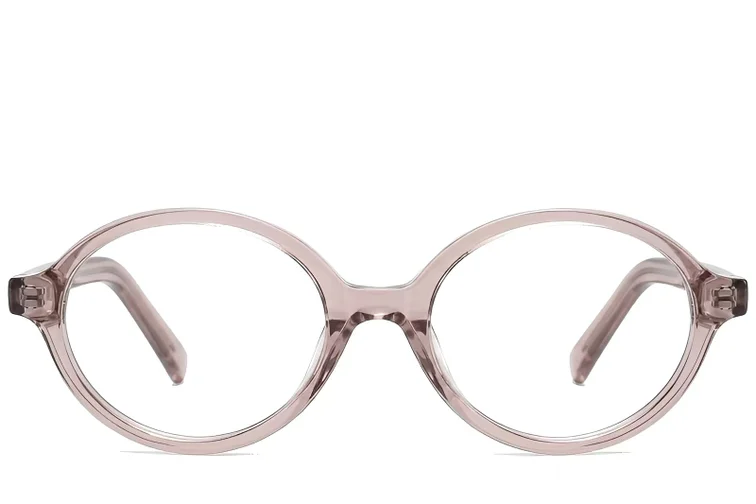Oval Pink Acetate Glasses #BS522-0392