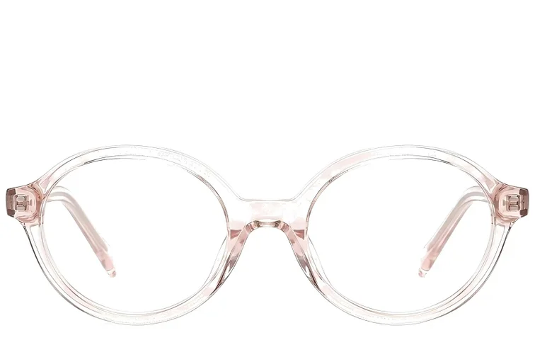 Oval Pink Acetate Glasses #BS522-0395