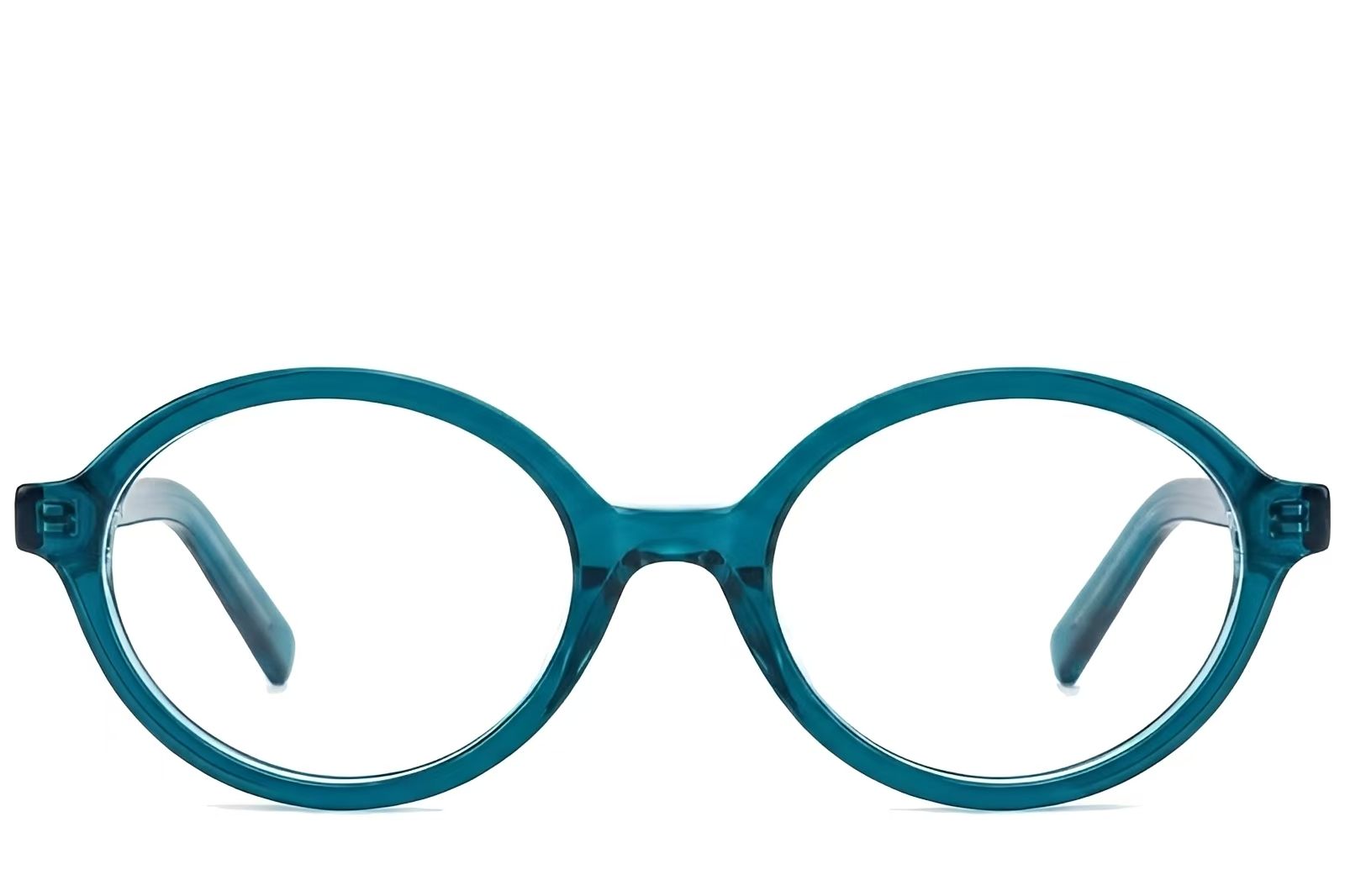 Verres ovales en acétate vert #BS522-0397