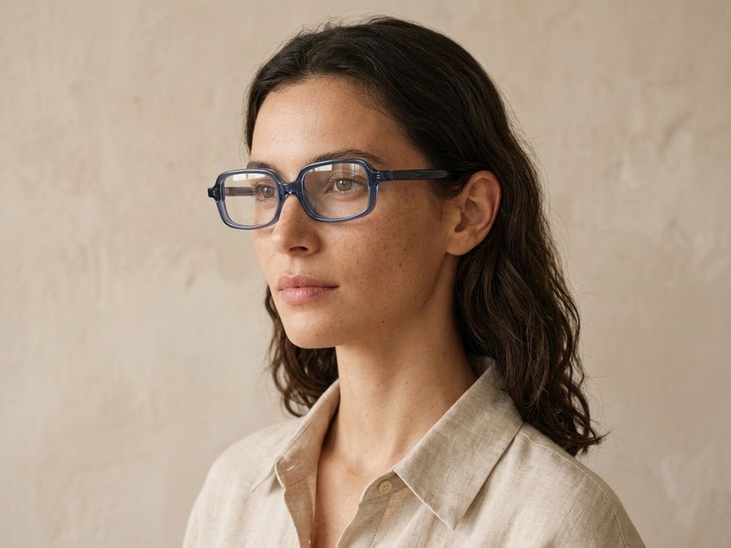 Bicchieri rettangolari in acetato blu #BS522-0401