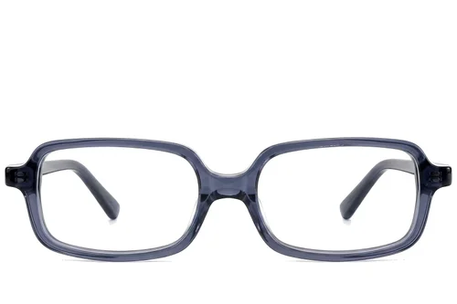 Lunettes rectangulaires en acétate bleu #BS522-0401