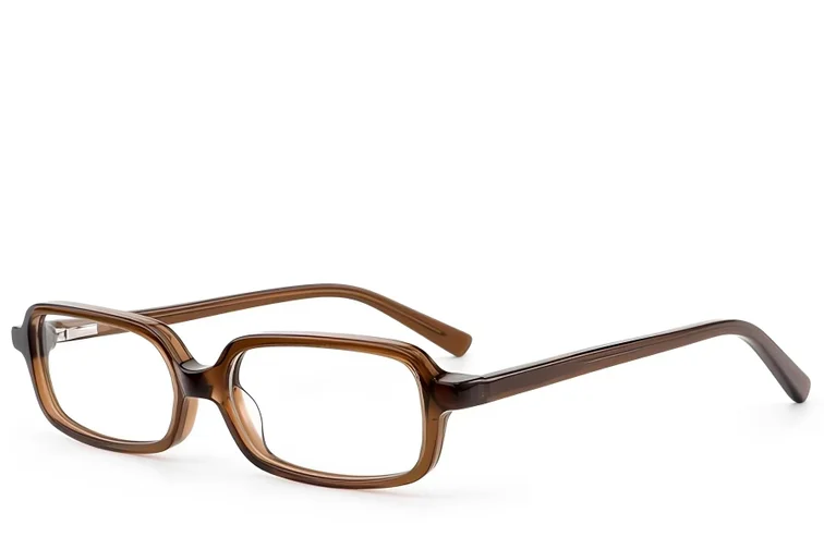 Bicchieri rettangolari in acetato marrone #BS522-0403