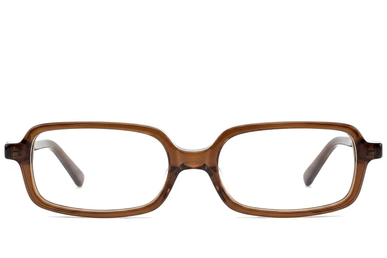 Bicchieri rettangolari in acetato marrone #BS522-0403