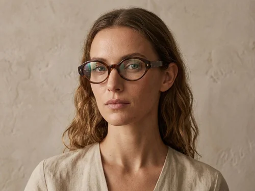 Lunettes ovales en acétate écaille de tortue #BS522-0408