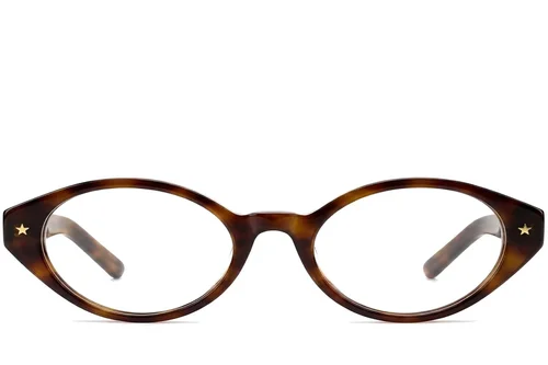 Lunettes ovales en acétate écaille de tortue #BS522-0408