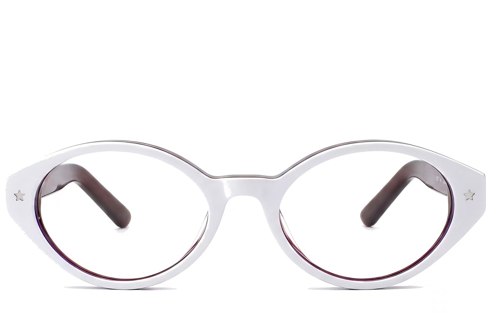 Bicchieri ovali in acetato bianco #BS522-0410