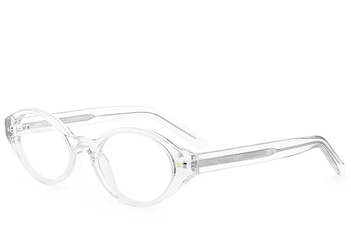 Verres ovales transparents en acétate #BS522-0411