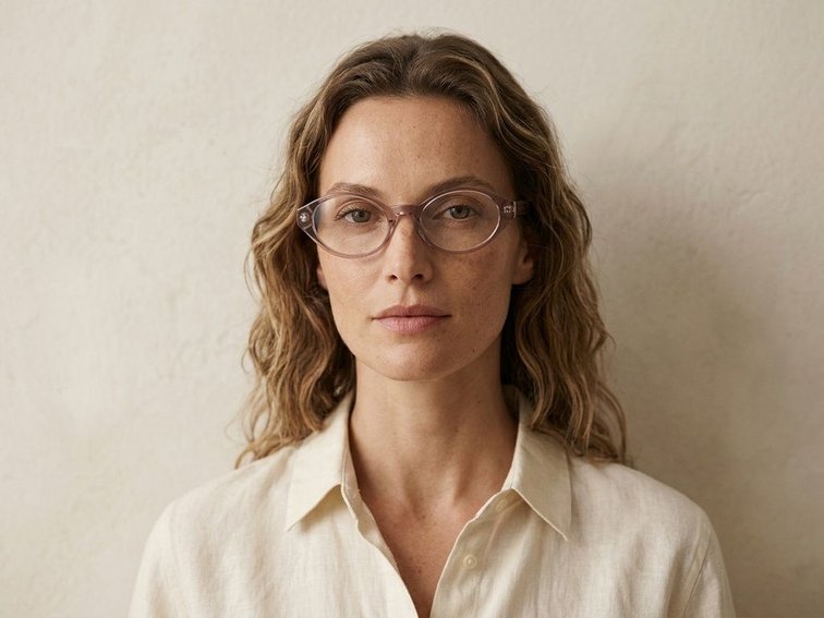 Oval Pink Acetate Glasses #BS522-0412