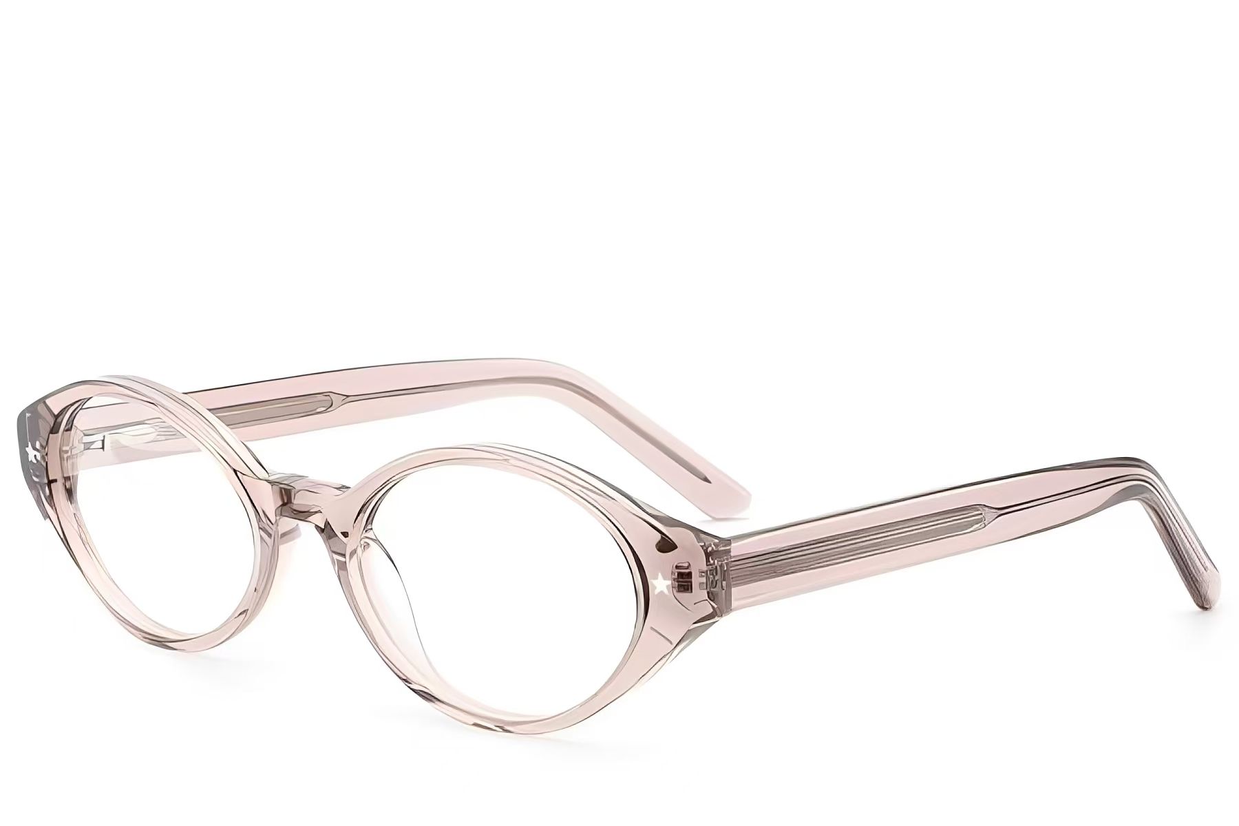 Ovale rosa Acetatbrille #BS522-0412