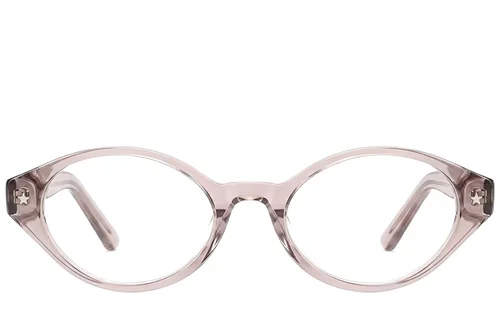 Lunettes ovales en acétate rose #BS522-0412