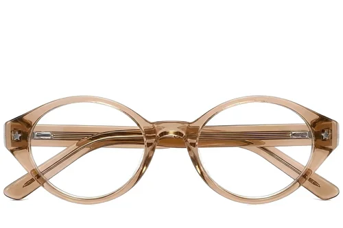 Lunettes ovales en acétate brun #BS522-0413