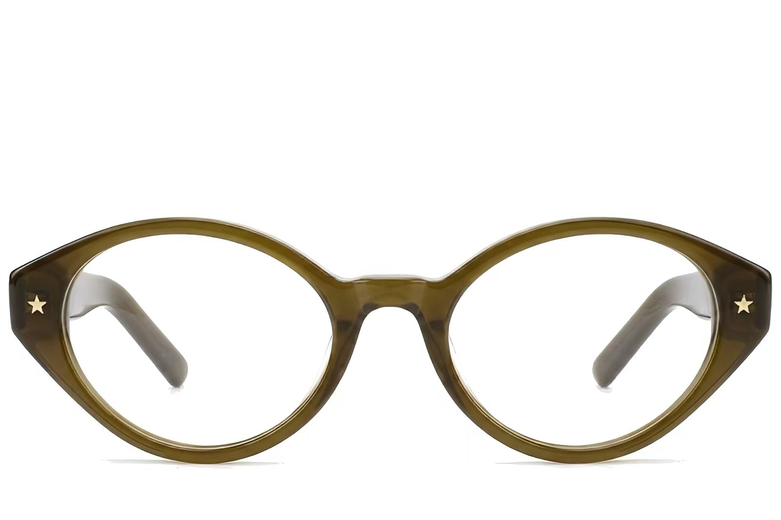 Bicchieri ovali in acetato verde #BS522-0414