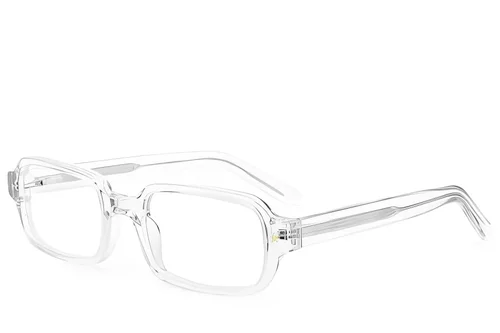 Verres rectangulaires en acétate transparent #BS522-0419