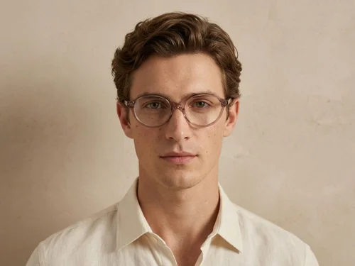 Lunettes ovales en acétate rose #BS522-0425