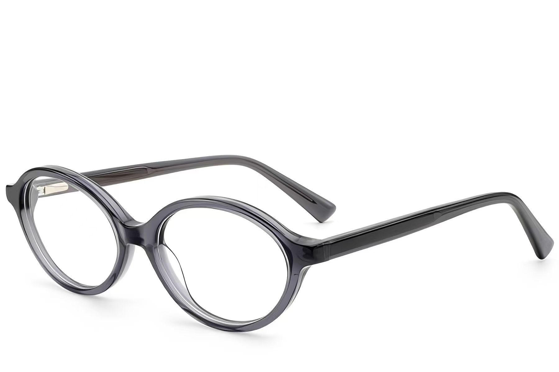 Occhiali ovali in acetato grigio #BS522-0426