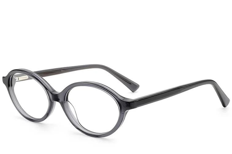 Occhiali ovali in acetato grigio #BS522-0426