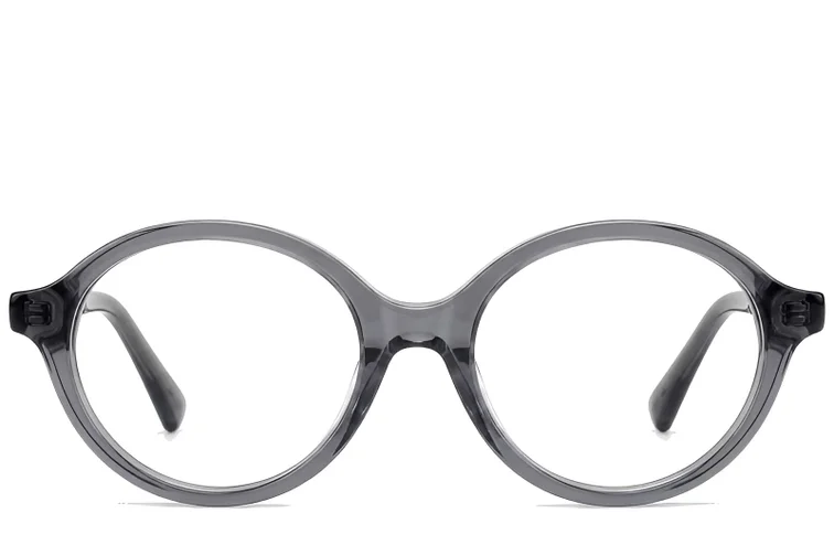Occhiali ovali in acetato grigio #BS522-0426