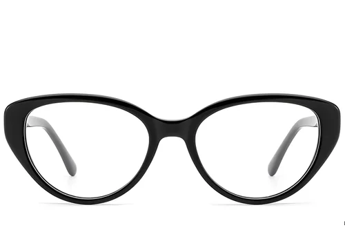 Lunettes papillon en acétate noir #BS522-0427
