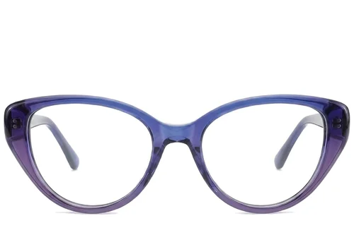 Lunettes en acétate bleu papillon #BS522-0429