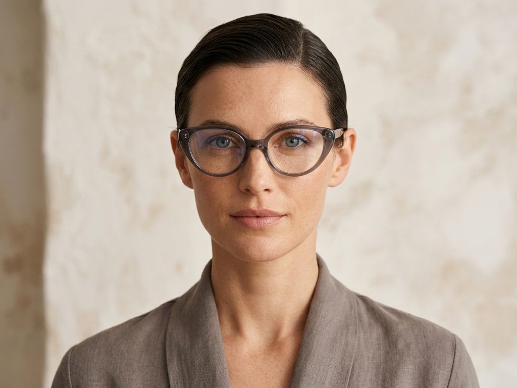 Lunettes en acétate gris papillon #BS522-0431