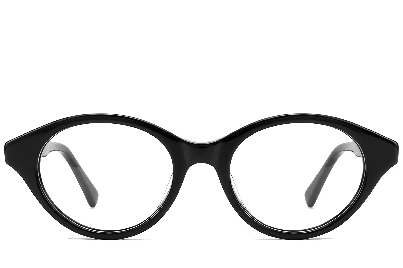 Oval Black Acetate Glasses #BS522-0434
