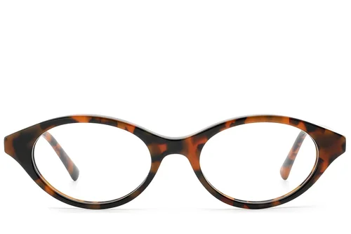 Lunettes ovales en acétate écaille de tortue #BS522-0435