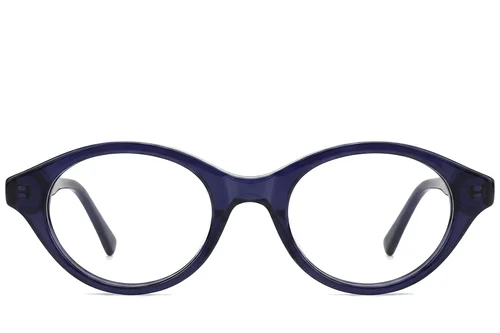 Lunettes ovales en acétate violet #BS522-0436