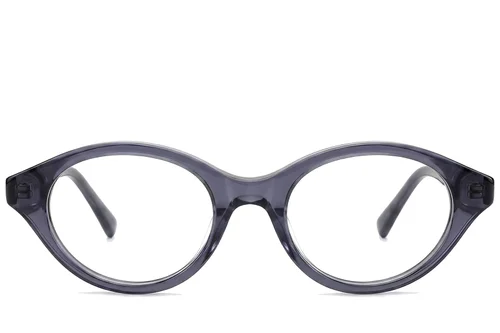 Lunettes ovales en acétate bleu #BS522-0437