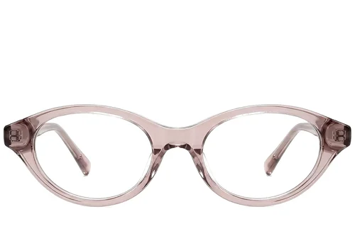 Lunettes ovales en acétate rose #BS522-0438
