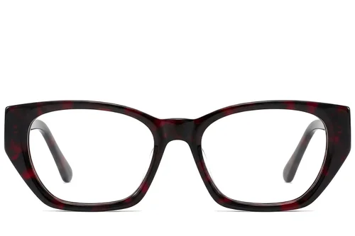 Lunettes papillon en acétate rouge #BS522-0440