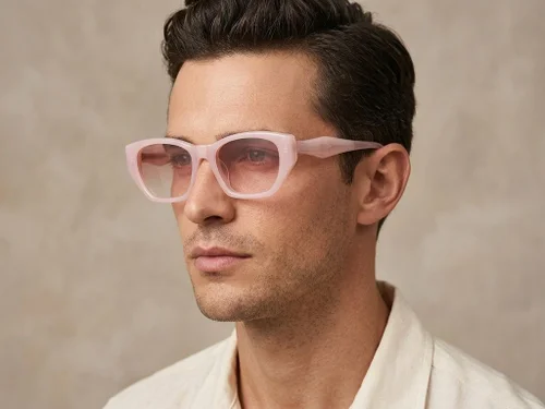 Lunettes en acétate rose papillon #BS522-0441