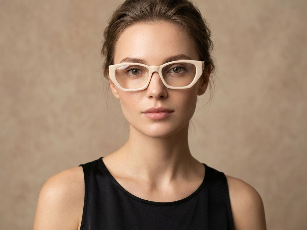 Butterfly Cream Acetate Glasses #BS522-0442