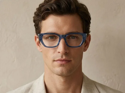 Lunettes en acétate bleu papillon #BS522-0443