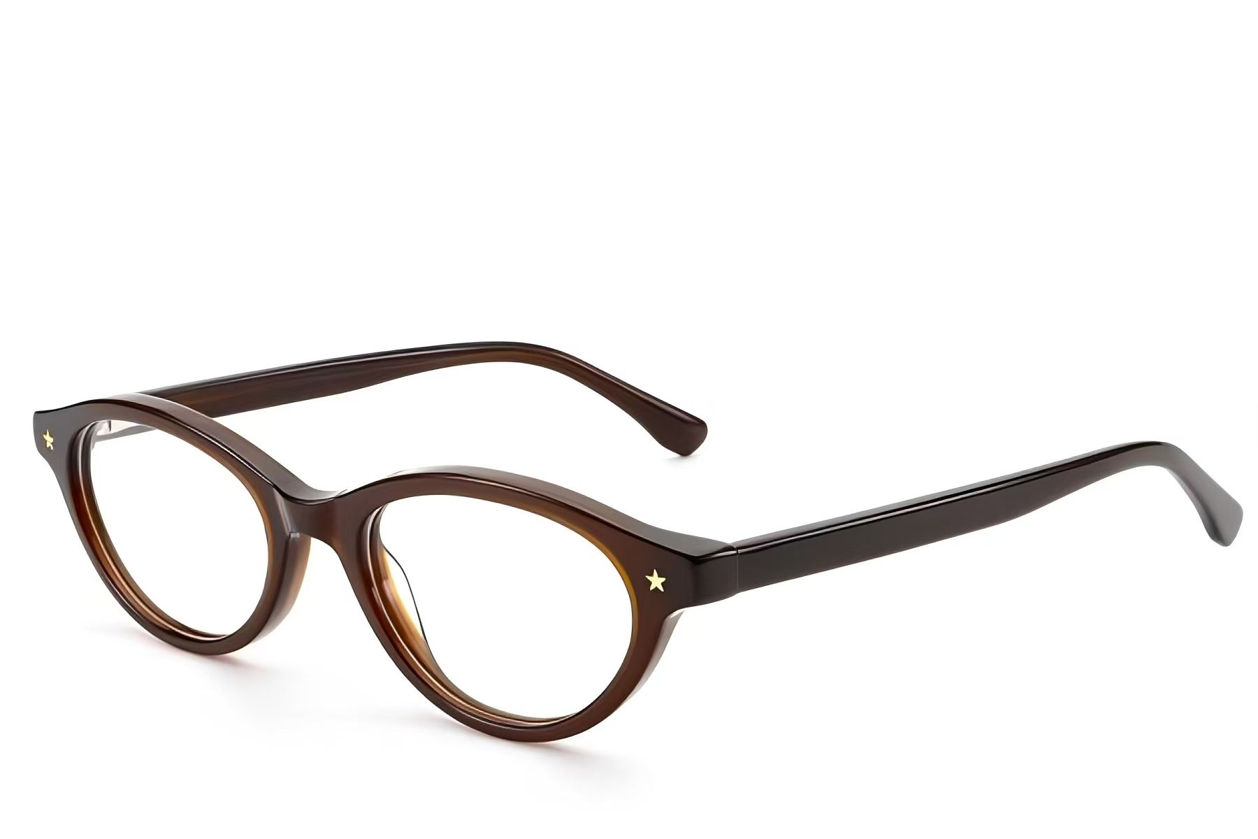 Occhiali in acetato marrone farfalla #BS522-0446