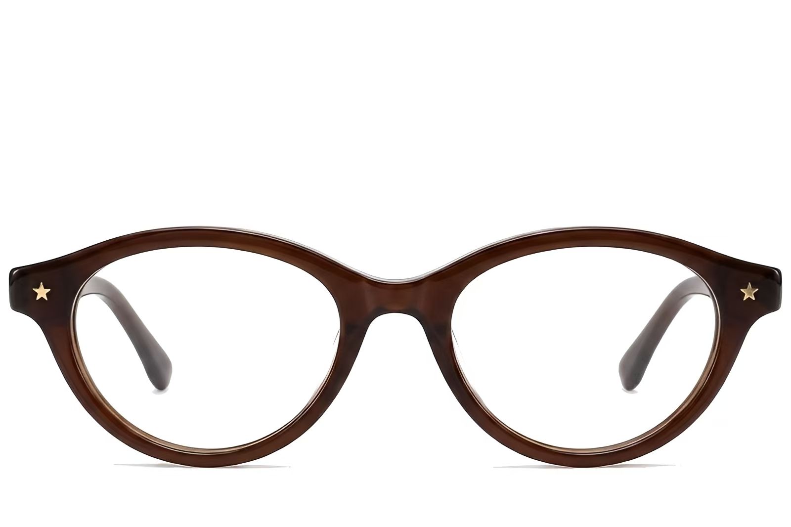Occhiali in acetato marrone farfalla #BS522-0446