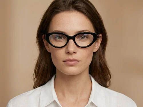 Lunettes papillon en acétate noir #BS522-0449
