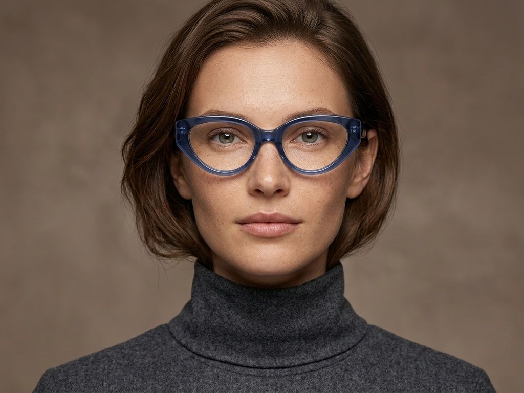 Schmetterlingsblaue Acetatgläser #BS522-0451